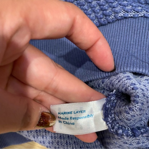 Marine Layer Birdseye crewneck pullover sweatshirt - Picture 4 of 10